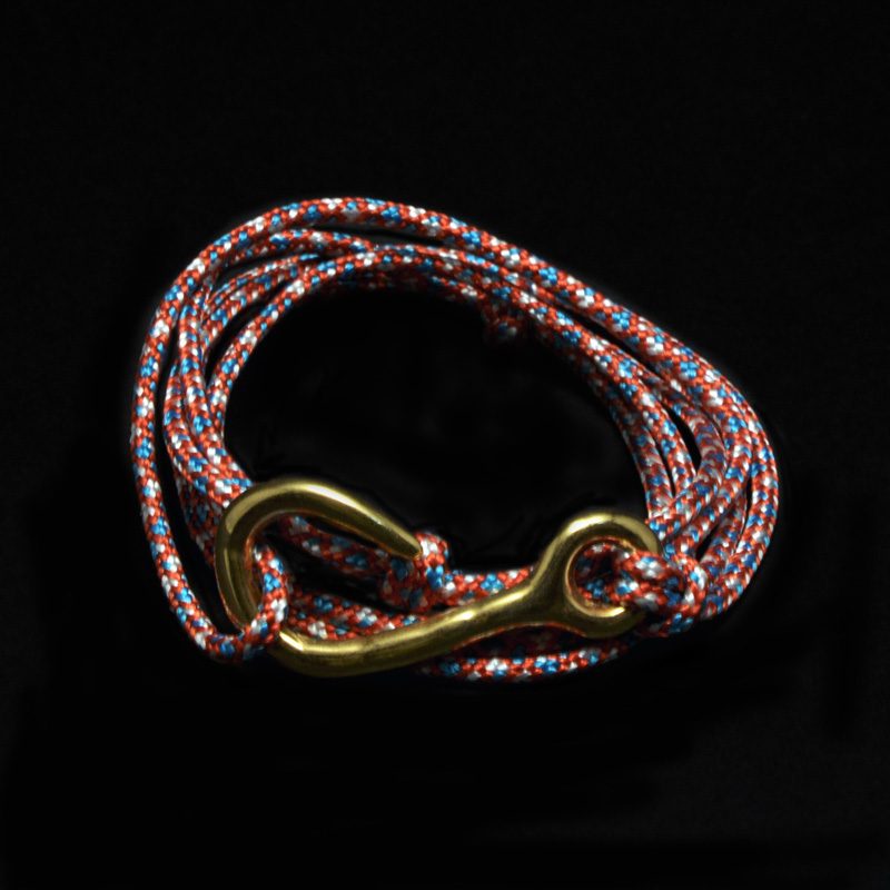 Handmade bracelet with a large hook and climbing rope