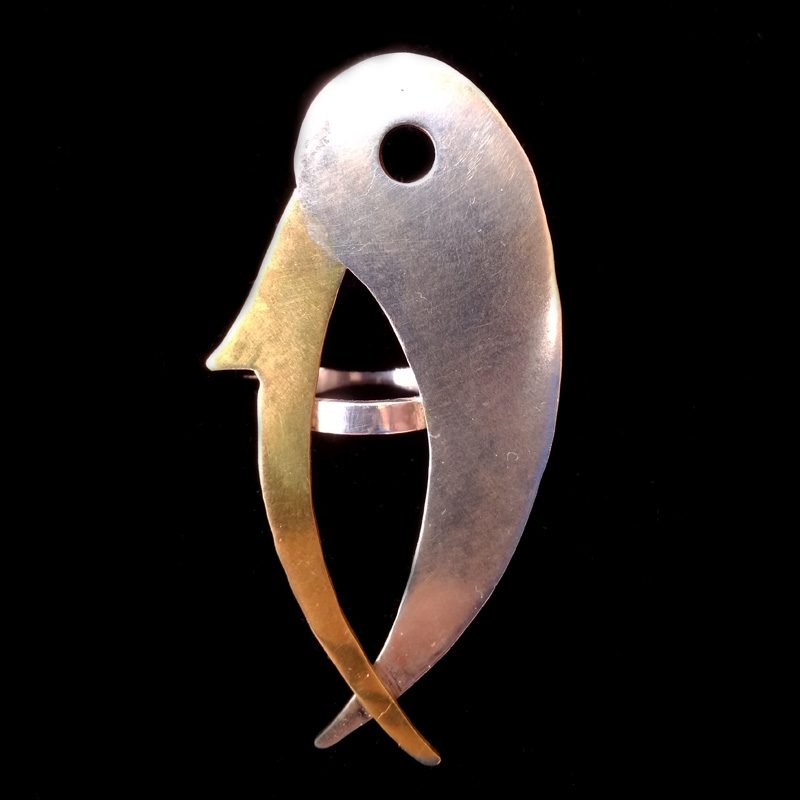 Handmade ring  "fish"